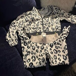 adidas Black and White Leopard Print Leggings